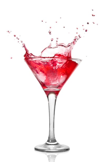 martini cocktail with splash isolated on white celebrate elegant martini photo